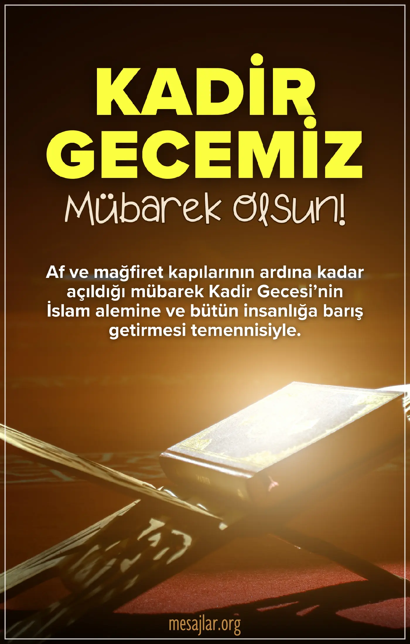 Resimli Kadir Gecesi Mesajları Sözleri