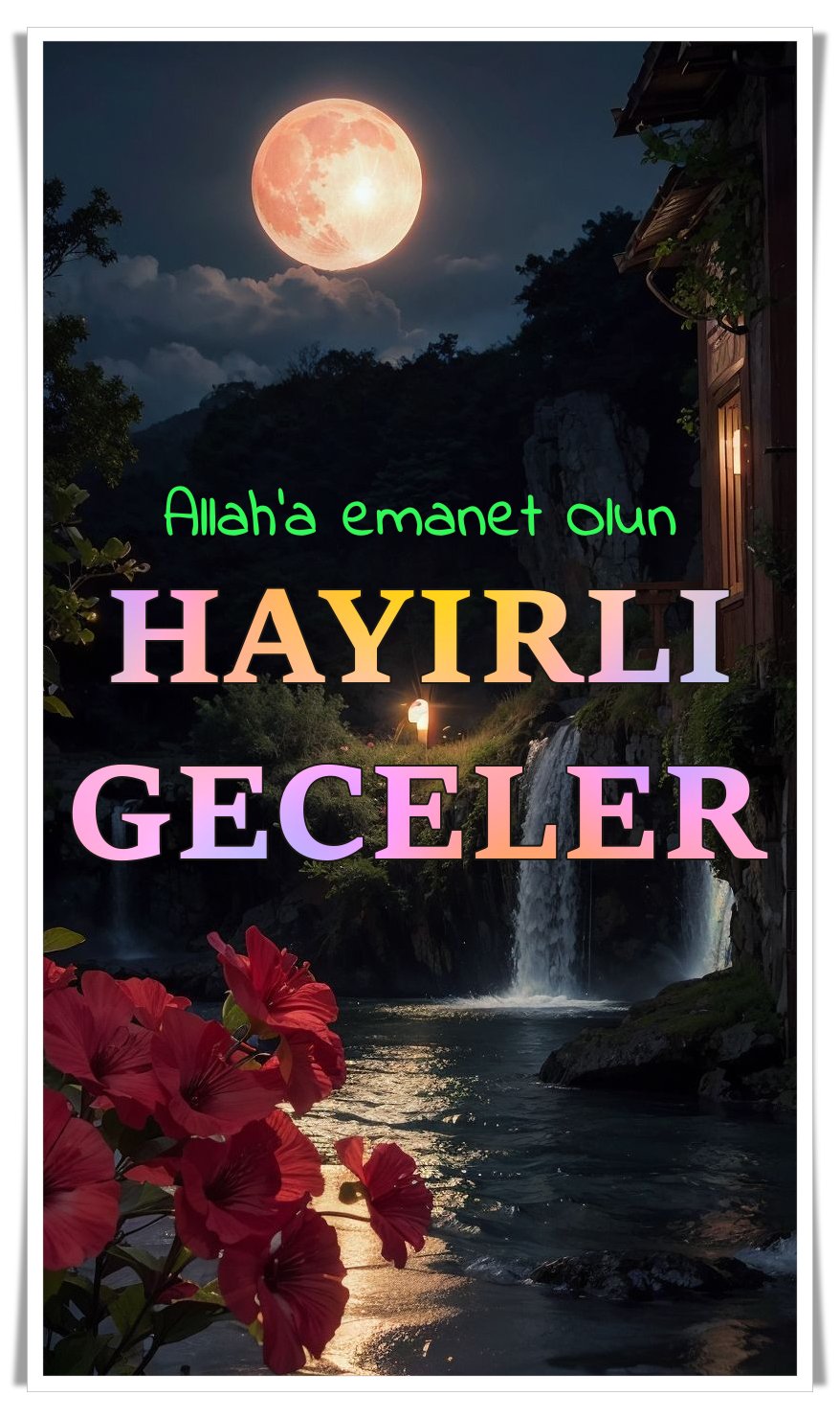 Resimli Hayırlı Geceler Mesajı