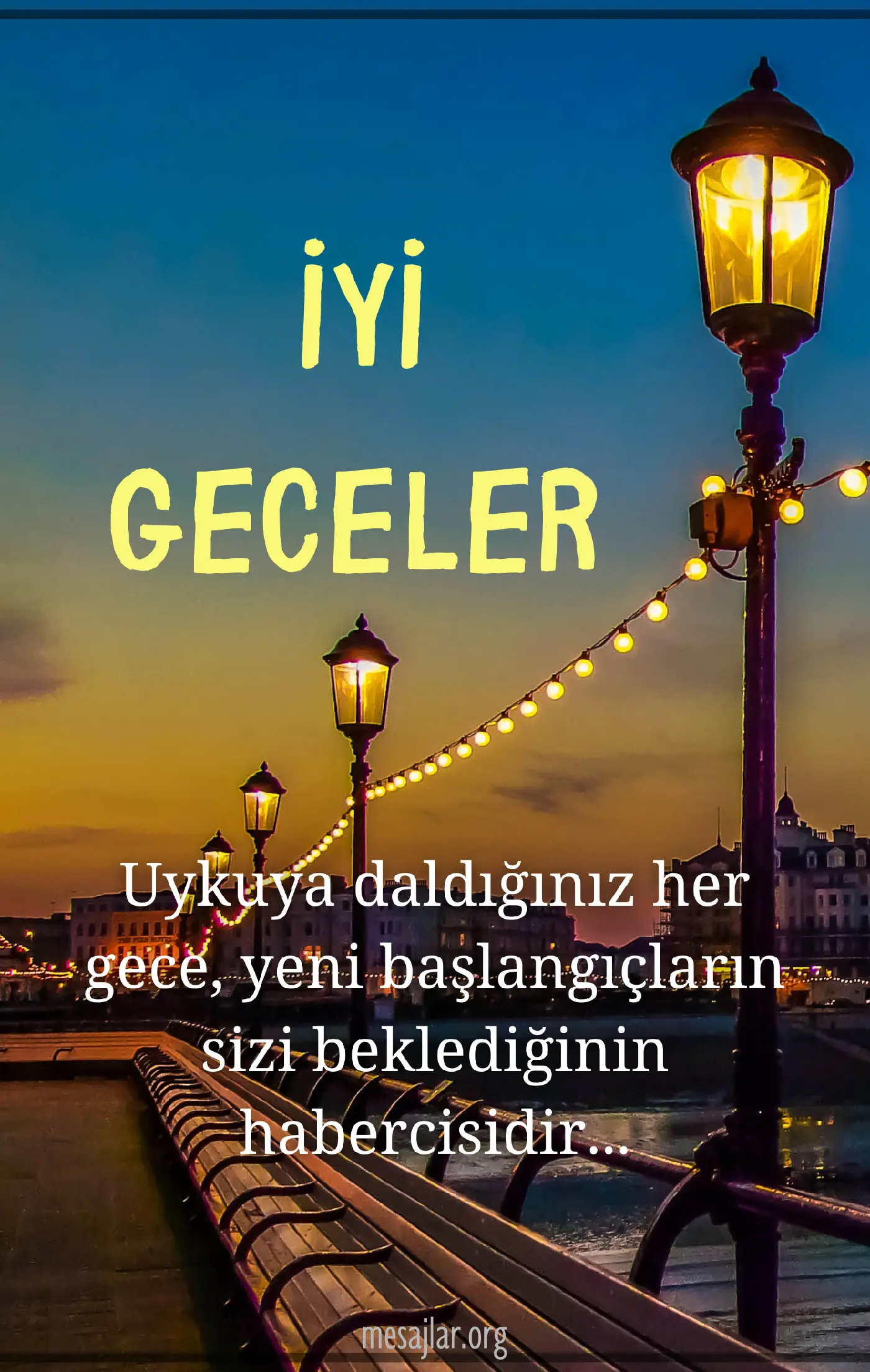 Resimli İyi Geceler Mesajları Sözleri