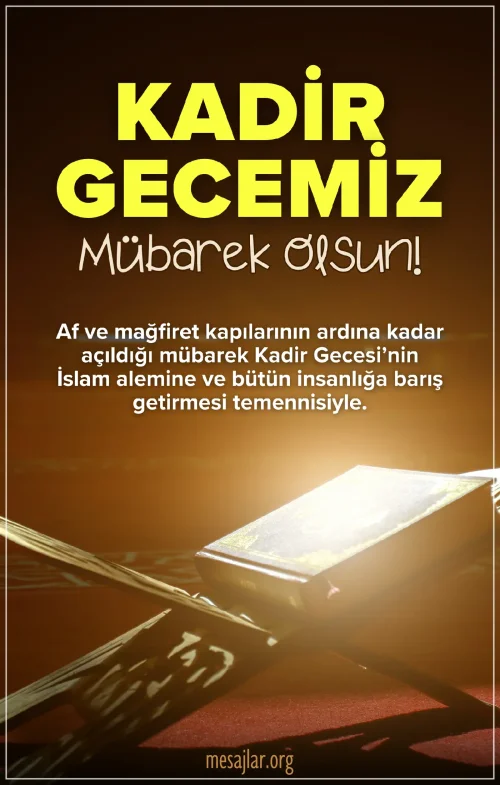 Resimli Kadir Gecesi Mesajları Sözleri