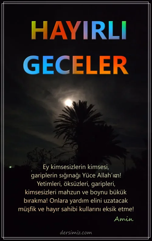 Resimli Hayırlı Geceler Mesajları Sözleri